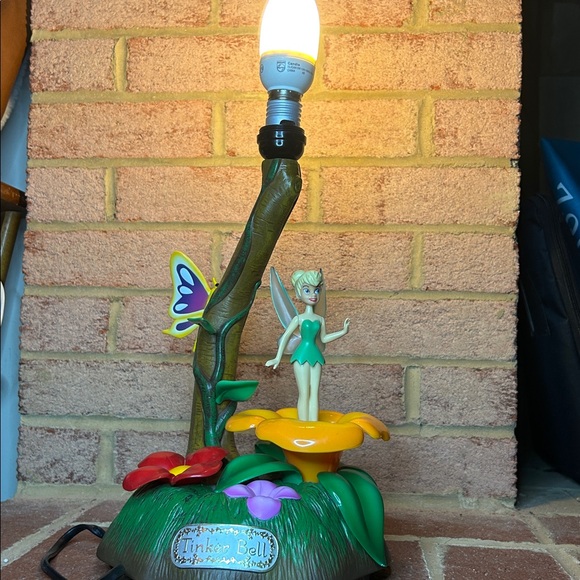 Vintage Tinker Bell Fairy Lamp with Colorful Base musical and animated - Picture 3 of 5